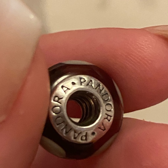 Pandora white hearts murano charm - Picture 3 of 3